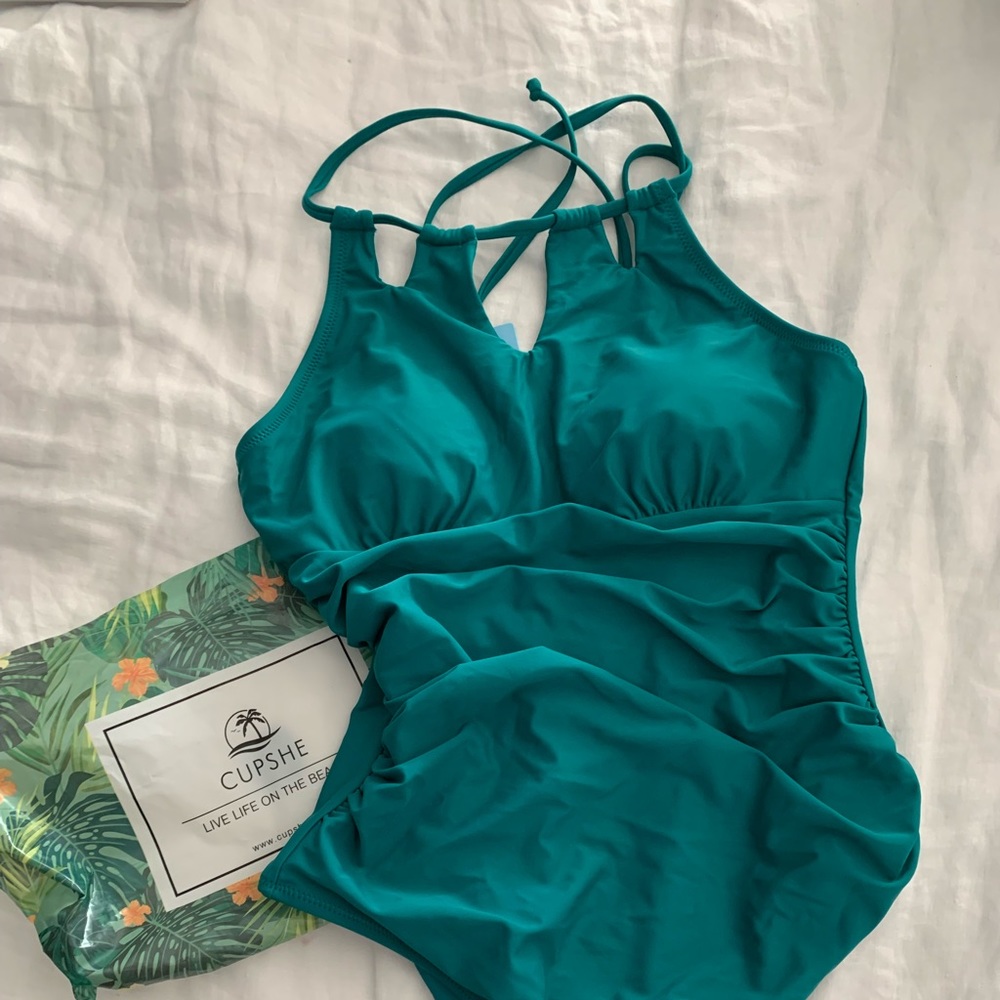 COPY - Cupshe bathing suit Large teal NWT